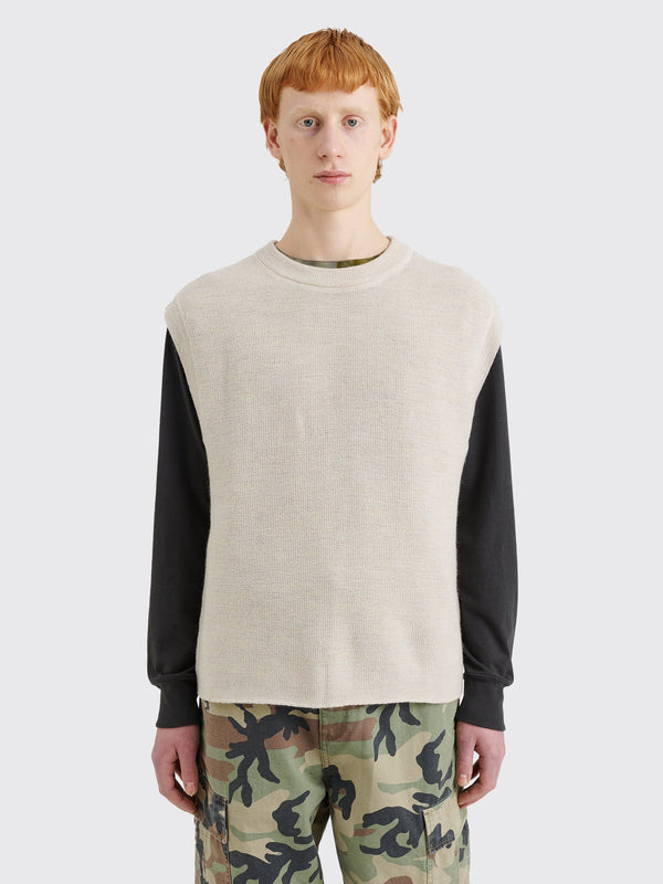 Margaret Howell MHL Crew Neck Slipover Utility Wool Chalk