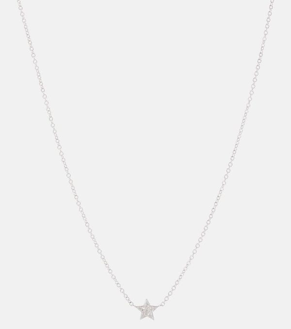 Maria Tash Invisible Set Diamond Star 18kt white gold necklace with diamonds