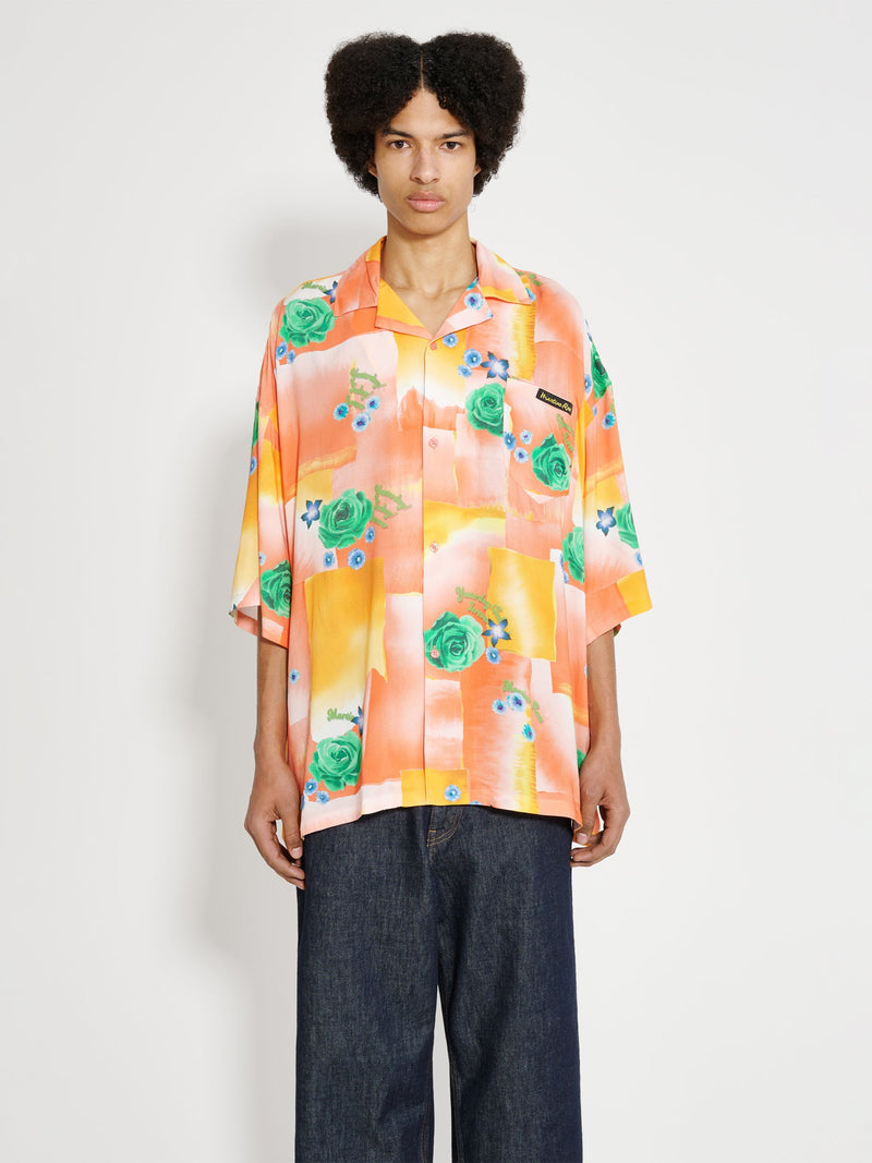 Martine Rose Boxy Hawaiian Shirt Today Floral Coral