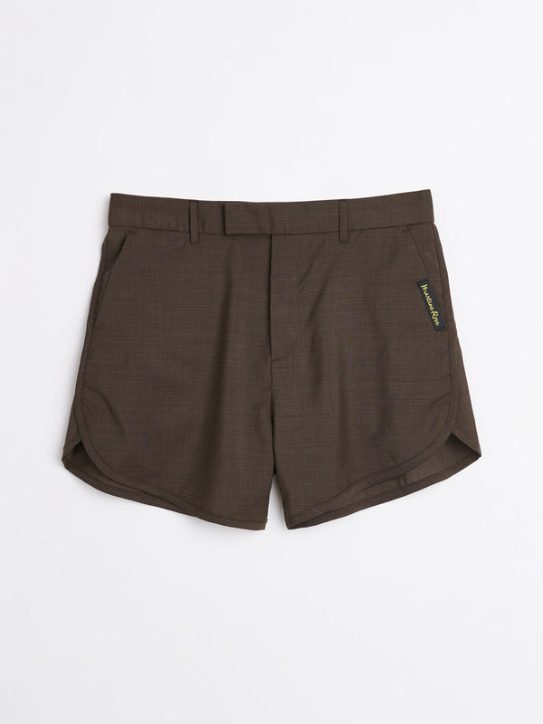 Martine Rose Tailored Gym Short Brown Houndstooth