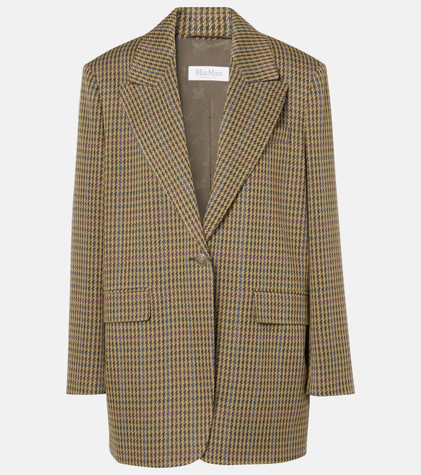 Max Mara Atlanta houndstooth wool-blend blazer