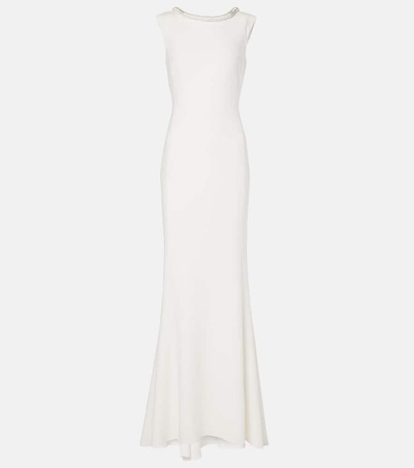 Max Mara Bridal Corsica embellished cady gown