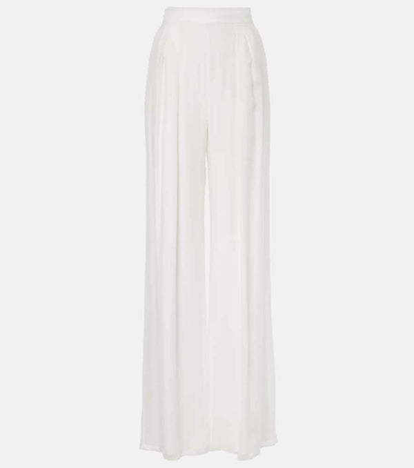 Max Mara Bridal Lampo silk chiffon wide-leg pants