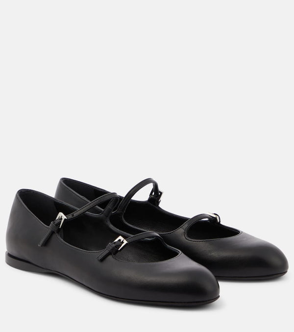 Max Mara Circus leather Mary Jane flats