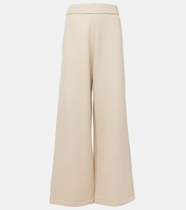 Max Mara Cotton-blend wide-leg pants