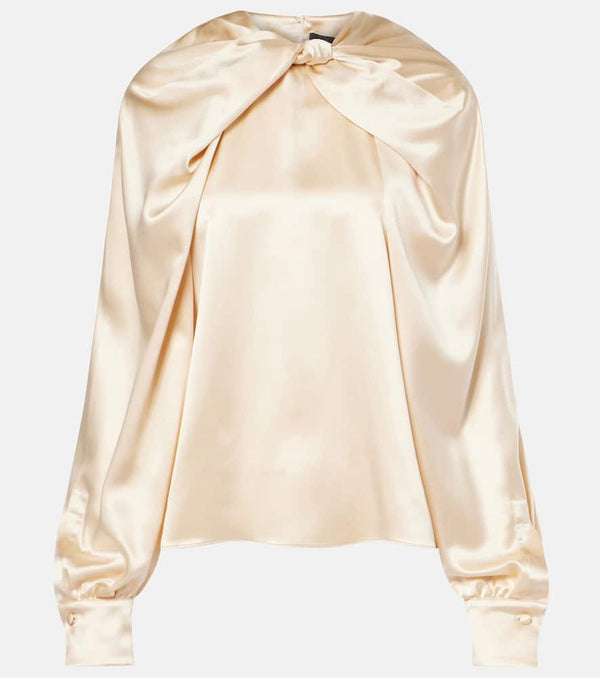 Max Mara Elegante Key torchon silk satin blouse