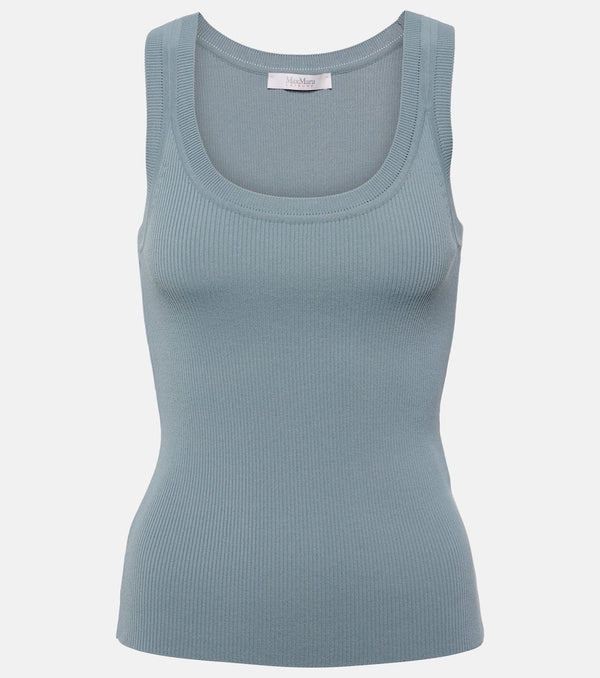 Max Mara Leisure Siro ribbed-knit crêpe tank top