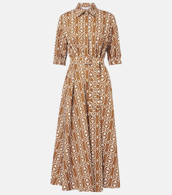 Max Mara Luxgi belted printed cotton maxi dress