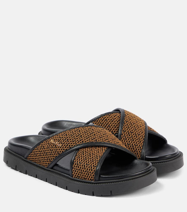 Max Mara Party raffia slides