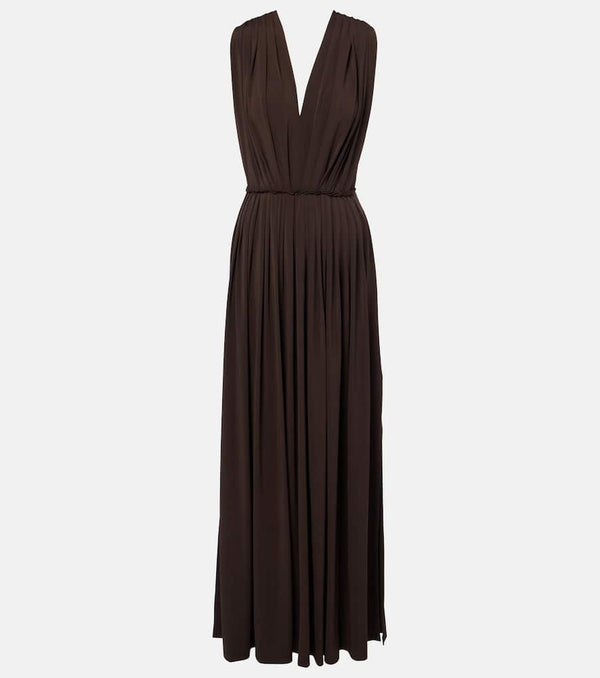 Max Mara Pleated gathered maxi dress