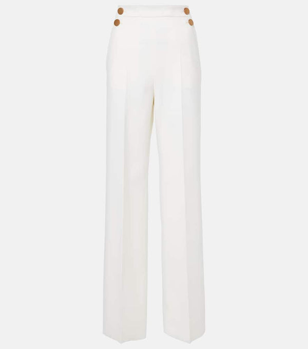 Max Mara Polonia wool-blend canvas wide-leg pants