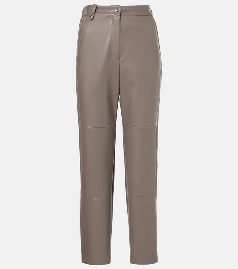 Max Mara Struzzo faux leather straight pants