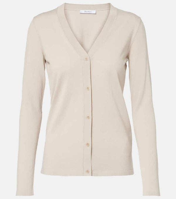 Max Mara Tennis striped cotton and silk cardigan