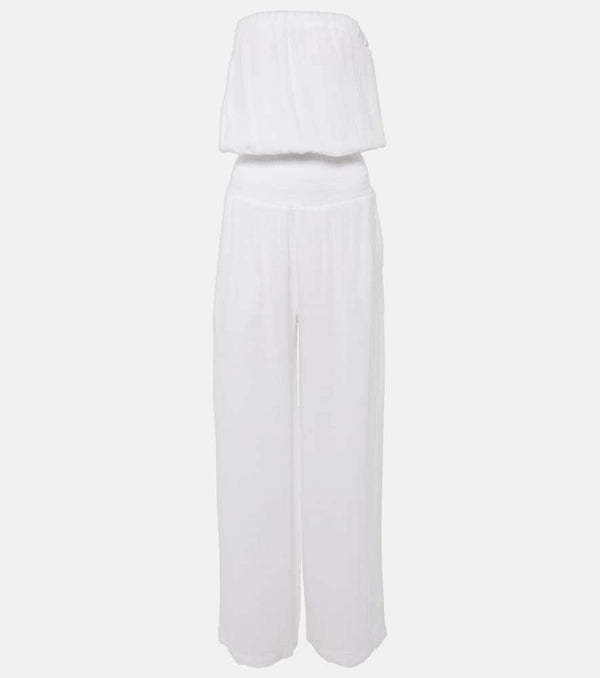 Melissa Odabash Naomi strapless cotton jumpsuit