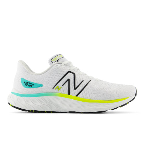 New Balance Fresh Foam X EVOZ v3 in White Black Yellow Green Textile