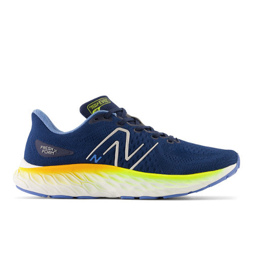 New Balance Men's Fresh Foam X EVOZ v3 in Blue/Yellow Textile, 