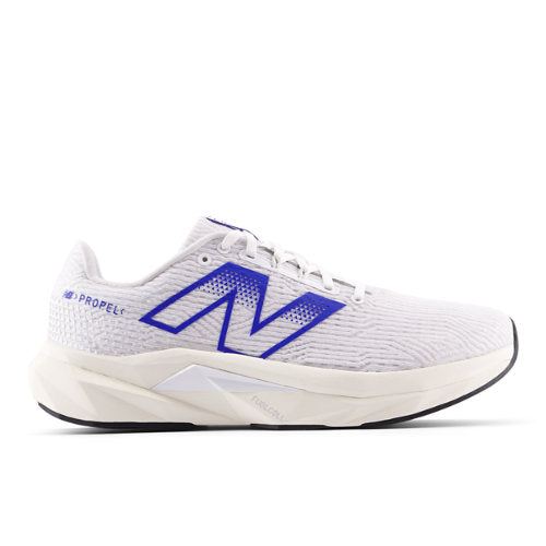 New Balance FuelCell Propelv5 in White Blue Beige Synthetic
