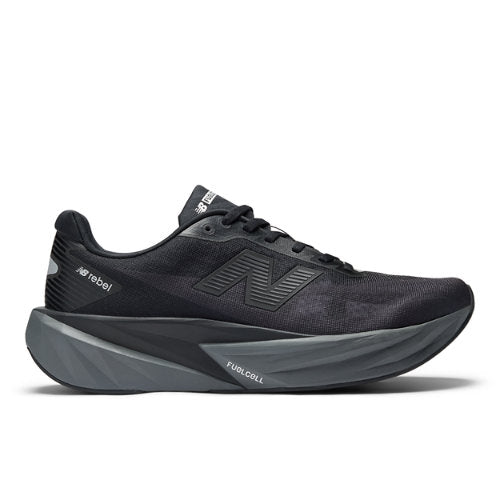 New Balance FuelCell Rebel v5 in Black Grey Synthetic