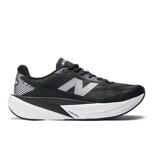 New Balance FuelCell Rebel v5 in Black Grey White Synthetic