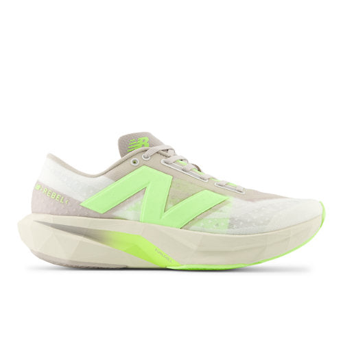 New Balance Men's FuelCell Rebel v4 in Grey/Green/White Synthetic, 