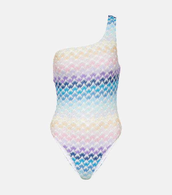 Missoni Mare One-shoulder crochet swimsuit