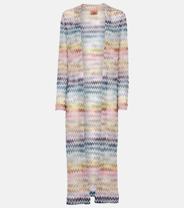 Missoni Zig Zag metallic knit cardigan