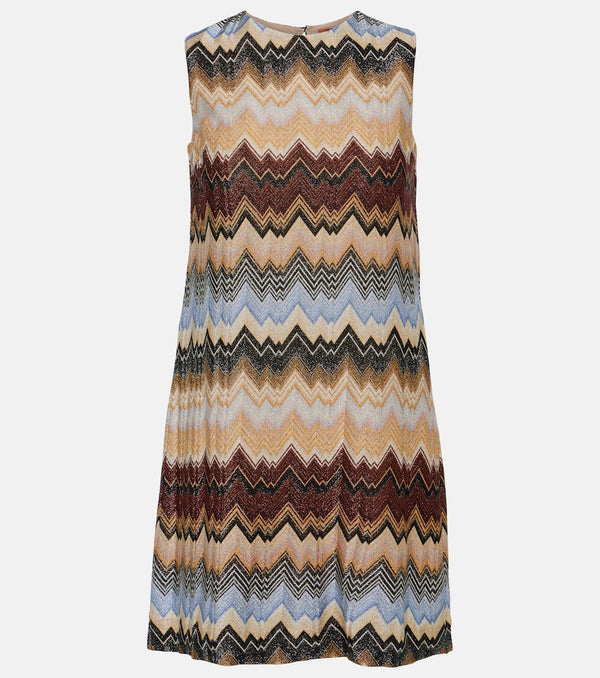 Missoni Zig Zag metallic knit minidress