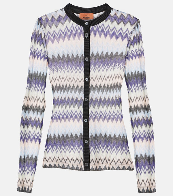 Missoni Zigzag metallic knit cardigan