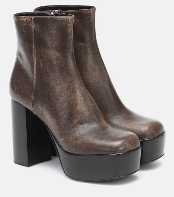 Miu Miu Platform 110 leather ankle boots