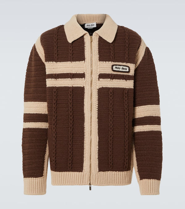 Miu Miu Zip-up cashmere cardigan