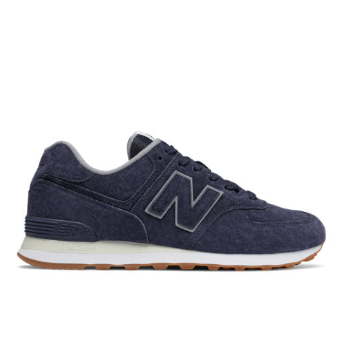 New Balance 574 in Blue Suede Mesh