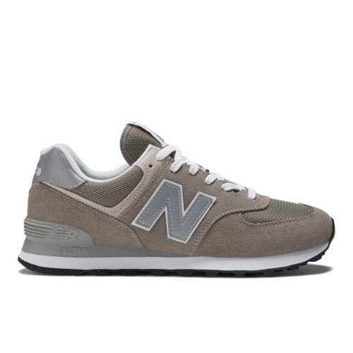 New Balance Men's 574 Core in Brown/White Suede/Mesh, Wide