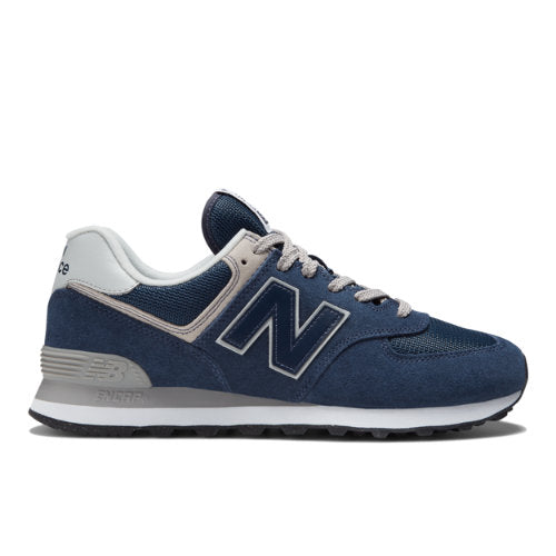 New Balance 574 Core in Blue White Suede Mesh Wide