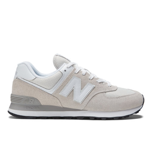 New Balance Men's 574 Core in Grey/White Suede/Mesh, 