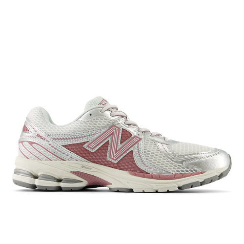 New Balance Unisex 860v2 in Grey/Pink Synthetic, 