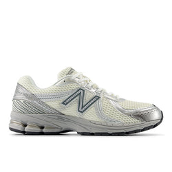 New Balance Men's 860v2 in White/Grey Synthetic, 