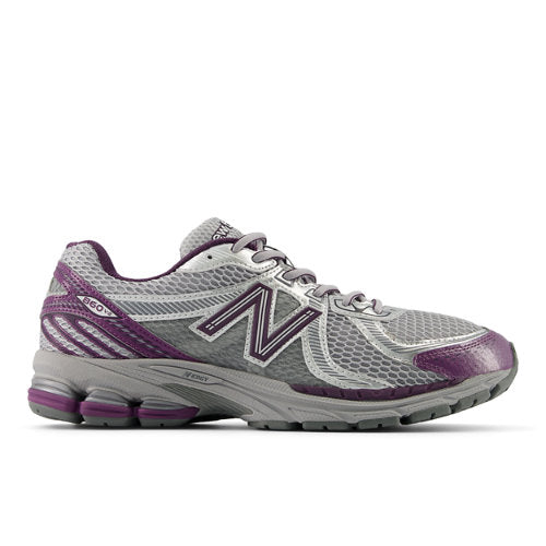 New Balance Unisex 860v2 in Grey/Purple Synthetic, 