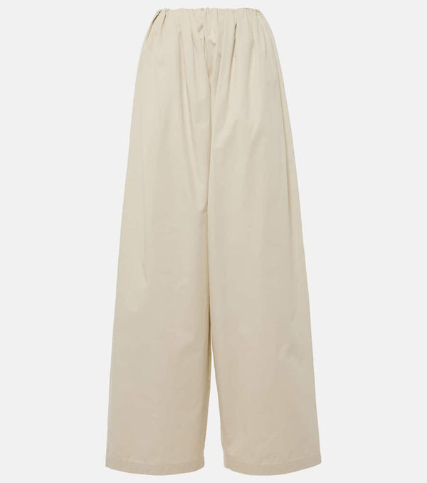 MM6 Maison Margiela High-rise cotton wide-leg pants