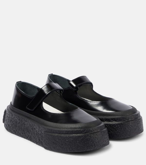 MM6 Maison Margiela Leather Mary Jane flats