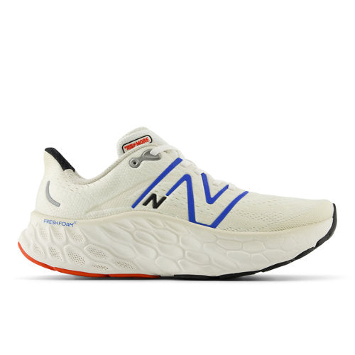 New Balance Men's Fresh Foam X More v4 in White/Blue/Black/Red Synthetic, 