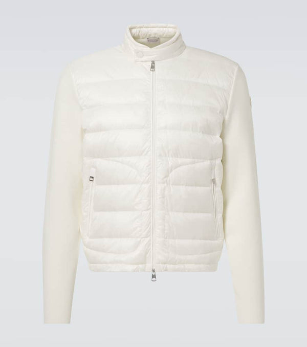 Moncler Down-paneled virgin wool jacket