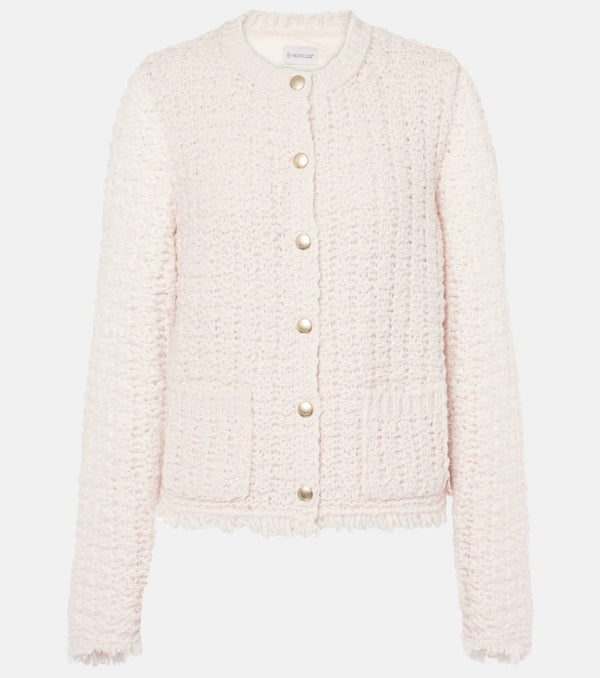 Moncler Down-paneled wool-blend cardigan