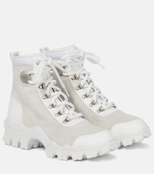 Moncler Helis leather and suede ankle boots