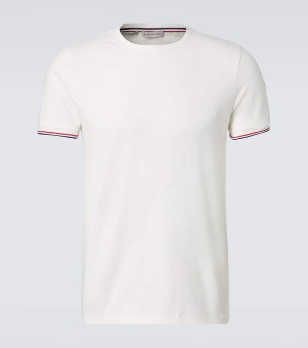 Moncler Tricolor cotton-blend jersey T-shirt