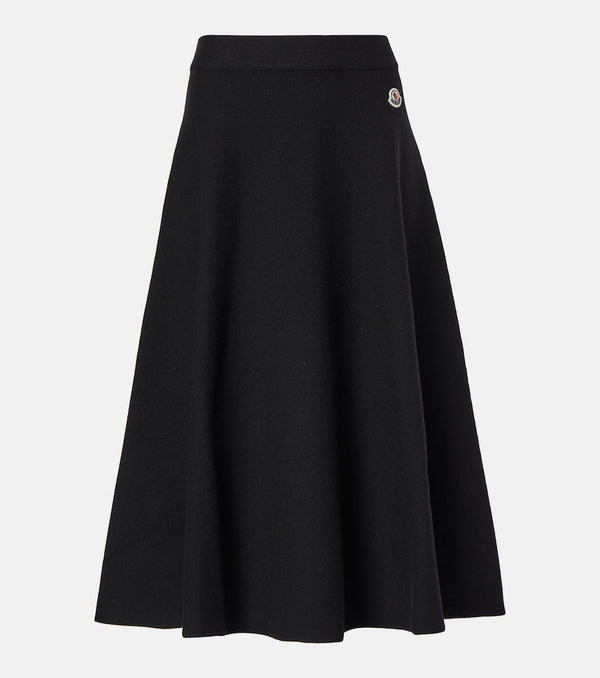 Moncler Wool-blend midi skirt