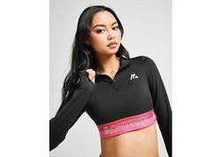 MONTIREX Icon Crop 1/4 Zip Top  Black