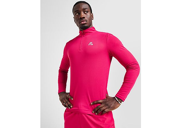 MONTIREX Peak Grid 1/4 Zip Top  Pink