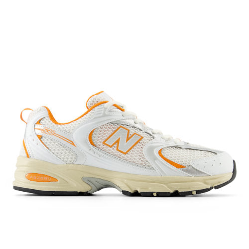 New Balance Men's 530 in White/Yellow Synthetic, 