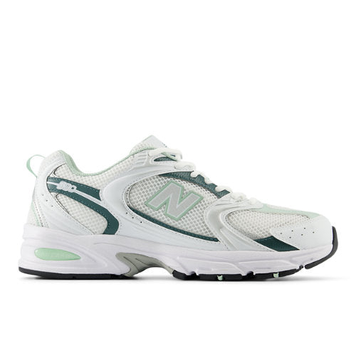 New Balance 530 in White Green Synthetic