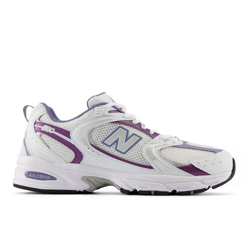 New Balance 530 in White Purple Synthetic